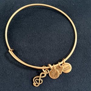 Alex and Ani Treble Clef Charm Bracelet Gold